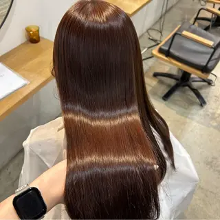 ロング パーマ 透明感カラー/ 髪質改善✨️💞萌愛のヘアスタイル