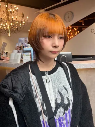 ショート カラー 藤原快斗/レイヤー /ウルフ/ハイトーンのヘアスタイル