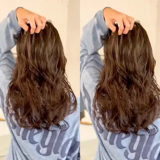 セミロング カラー パーマ レイヤーカットのプロ 大人ヘア宮森貴志のヘアスタイル