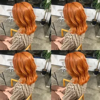 ミディアム カラー ✨艶ブリーチカラー ✨四ノ宮裕己のヘアスタイル