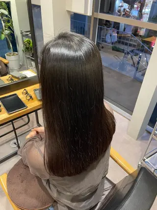 セミロング 韓国風/オシャレ /縮毛矯正/滝口琴未のヘアスタイル