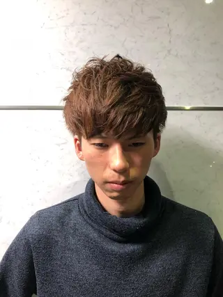 ミディアム カラー メンズ 【店長】福田 健人のヘアスタイル
