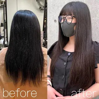 ロング カラー ヘアアレンジ 八巻 晴香のヘアスタイル