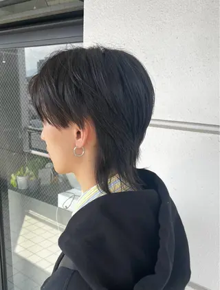 メンズ ニュアンスパーマ/ ウルフ/ときなのヘアスタイル