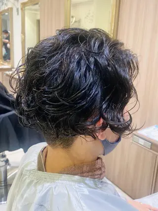 ショート パーマ メンズ 古川 琴美のヘアスタイル