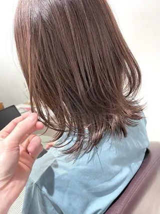 ミディアム カラー 髪質改善/韓国ヘア レイヤー/新宿/ロミのヘアスタイル