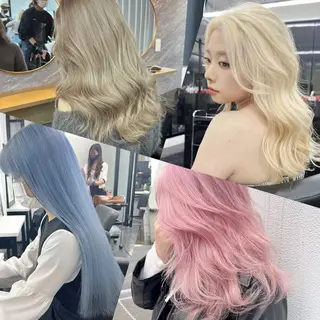 ロング カラー シールエクステ特化 ハイトーン、NANAのヘアスタイル