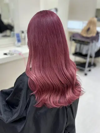 ロング カラー トレンド暖色ヘア🍒 miu🍒のヘアスタイル