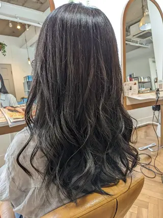 セミロング 中野 雅子のヘアスタイル