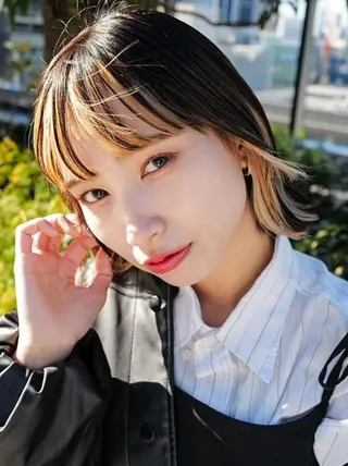 ミディアム カラー ヘアアレンジ cecil hair 難波店所属・髪質改善透明感カラー /SHOGO☀️のヘアスタイル