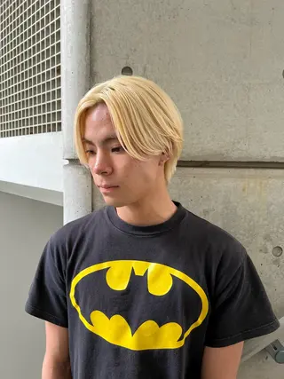 ミディアム カラー メンズ Yui/メンズカラー /シャドウパーマのヘアスタイル