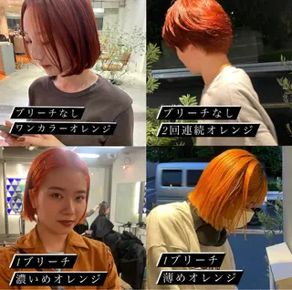 ミディアム カラー スパイラルパーマ 🌐hina⭐️のヘアスタイル