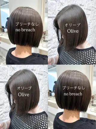 ミディアム カラー 短めショートカット カットモデルのヘアスタイル