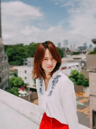 ミディアム カラー パーマ ヘアアレンジ amie 高崎 【アミ】のヘアスタイル