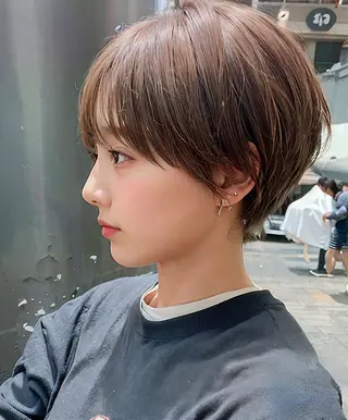 ショート カラー ダブルカラー 新宿のヘアスタイル