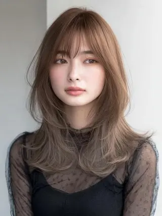 セミロング 生艶髪＆レイヤー🔔 渋谷お薦めNo.1✨のヘアスタイル