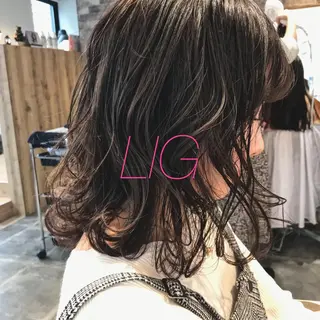 ミディアム 所渉/韓国レイヤー /ウルフカットのヘアスタイル