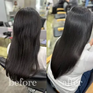 ロング 縮毛矯正/髪質改善/ レイヤー代々木/木下のヘアスタイル