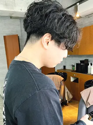 パーマ メンズ ショート/レイヤー /札幌/小山内のヘアスタイル