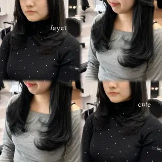 セミロング mai 🎀 / 暖色カラー特化のヘアスタイル