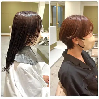 ショート カラー ヘアアレンジ メンズカット /パーマ🍀田畑玖音のヘアスタイル