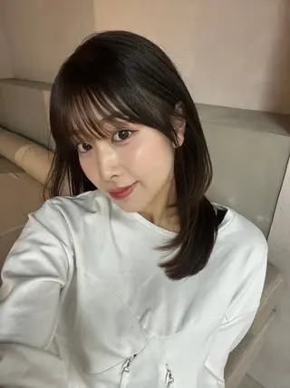 ミディアム レイヤーカット/ くびれヘア佐藤大空のヘアスタイル