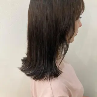セミロング カラー 透明感カラー🫧 nanohaのヘアスタイル