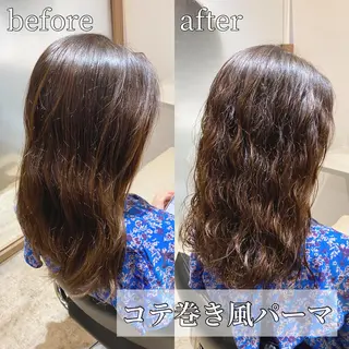 セミロング パーマ ブリーチ縮毛矯正/ デサキ ショウヘイのヘアスタイル