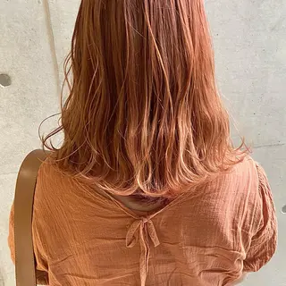 ミディアム ハル🌸柔色/ ブリーチなし/艶髪のヘアスタイル