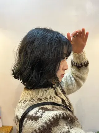 ミディアム パーマ rise /メンズカットのヘアスタイル