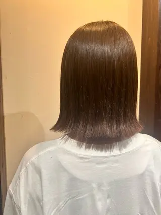 ミディアム カラー Luster Friends所属・まゆ | 艶カラー | ストレートのヘアスタイル