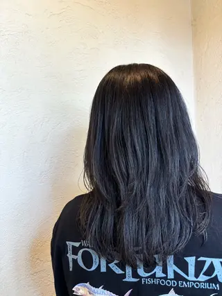 セミロング ルプラボウ／艶カラー ／髪質改善／アサミのヘアスタイル