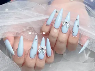 ネイル 〜Shine Nail〜【サイナネイル】パラジェル／ 長さだし／持ち込み／ワンホン／フィルイン所属・サイナ🎀 長さだし&デザインのネイルデザイン