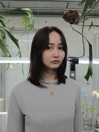 セミロング カラー ダブルカラー/ ケアブリーチ/クニトのヘアスタイル