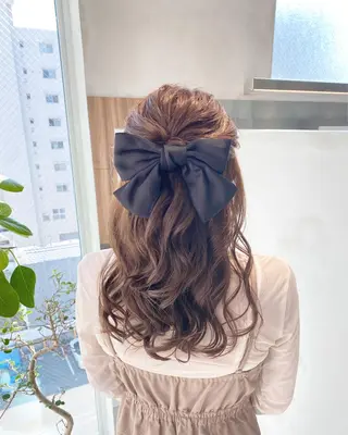ヘアアレンジ 透明感モテ艶髪カラー Gallicaイリサのヘアスタイル