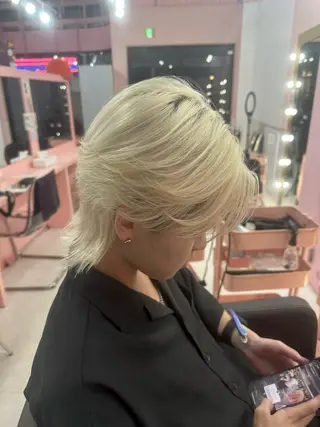 メンズ ニュアンス/フェザー /ウルフ/伶馬のヘアスタイル