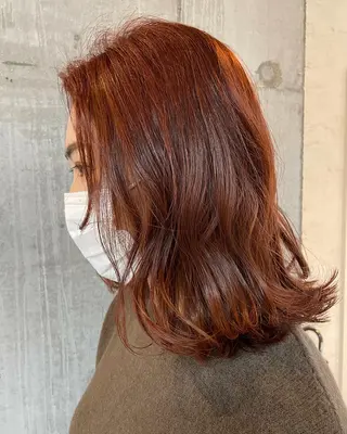 ミディアム カラー 女性に人気♪ はやしほのかのヘアスタイル