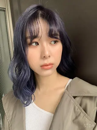 ミディアム カラー マンツーマン1日2名 様限定Lily高橋✂のヘアスタイル