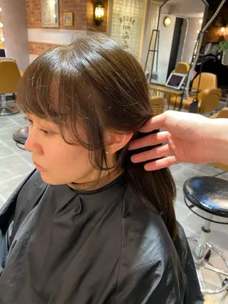 ミディアム ボブ/縮毛矯正 髪質改善/もえるのヘアスタイル