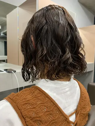 パーマ ボブパーマコテ巻き風 パーマNo1深江秀平のヘアスタイル