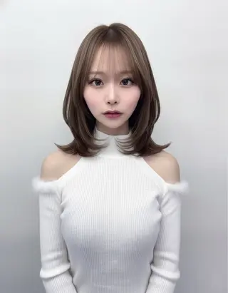 ミディアム カラー 韓国ヘア/髪質改善 TAKAHIROのヘアスタイル