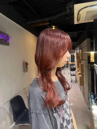 ロング カラー NANAMI🩵 大人可愛い韓国ヘアのヘアスタイル