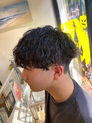 パーマ メンズ 🌴パーマオタク🌴 長谷川　諒佑🌈のヘアスタイル