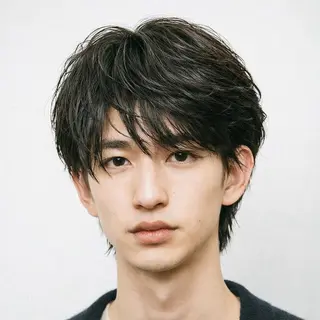 メンズ シャドウ/フェザー ニュアンスヘアメンズのヘアスタイル