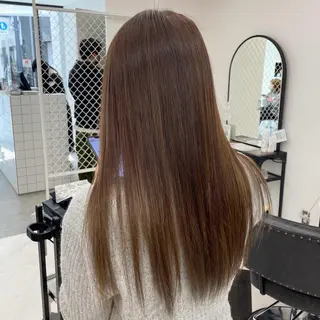 ロング カラー パーマ ヘアアレンジ メンズ キッズ マツエク・マツパ アイブロウ mona/ ストレートスタイル✨のヘアスタイル