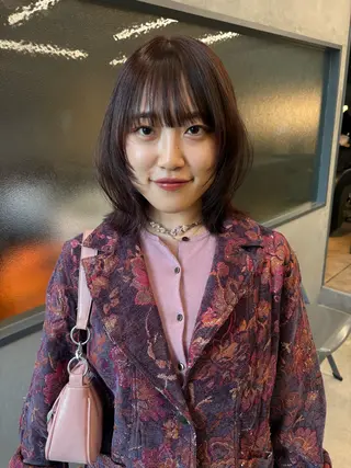 ミディアム カラー レイヤー/柔色 カラー/SAkiのヘアスタイル