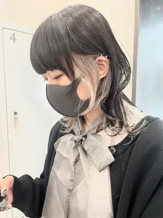 セミロング カラー 🎀透明感 カラー🎀ミズキのヘアスタイル