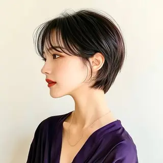 ショート グレージュ/レイヤー ふうか　渋谷のヘアスタイル