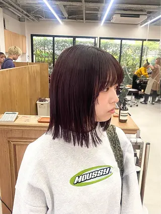 ミディアム カラー ヘアアレンジ ハル🌸柔色/ ブリーチなし/艶髪のヘアスタイル