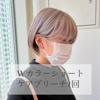 ショート カラー 髪質改善🌈縮毛矯正 荻原 達矢のヘアスタイル